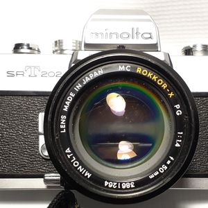 VINTAGE MINOLTA SRT202 W/ ROKKOR 50MM LENS